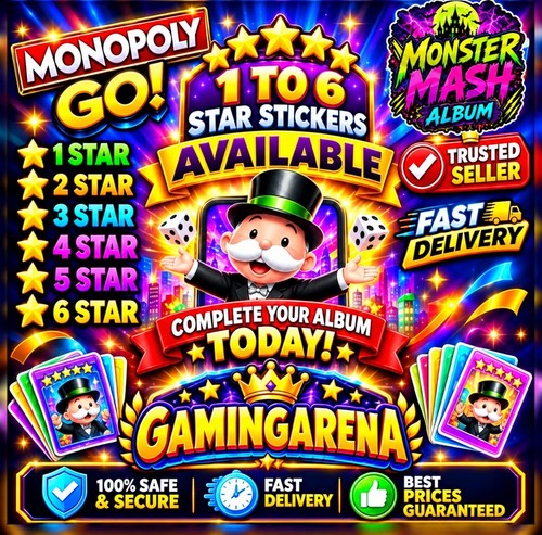 Monopoly stickers all - stickers, 1-6